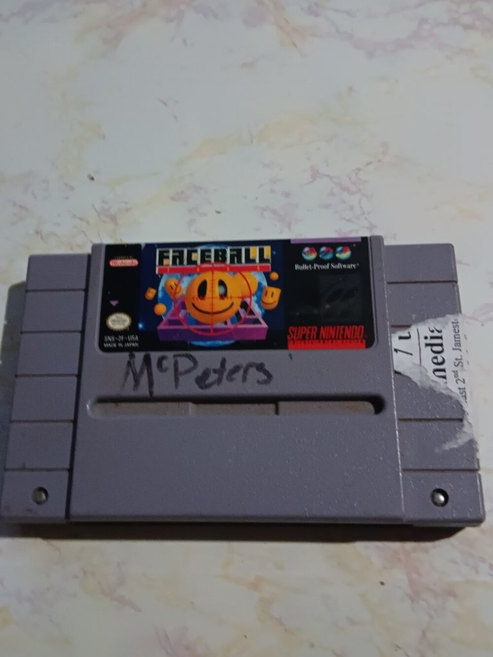 Faceball 2000 SNES Tested Super Nintendo Video Game